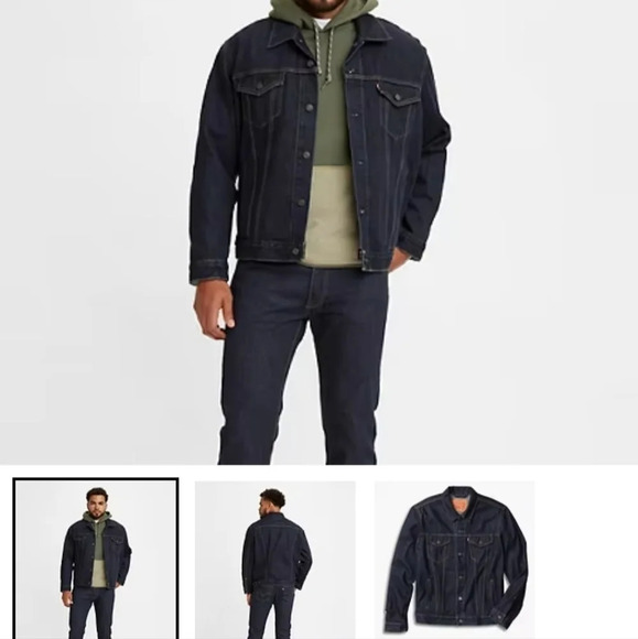 Levi's Trucker Jean Jacket in Indigo Blue Mens XXL New Classic Streetwear - Picture 2 of 9
